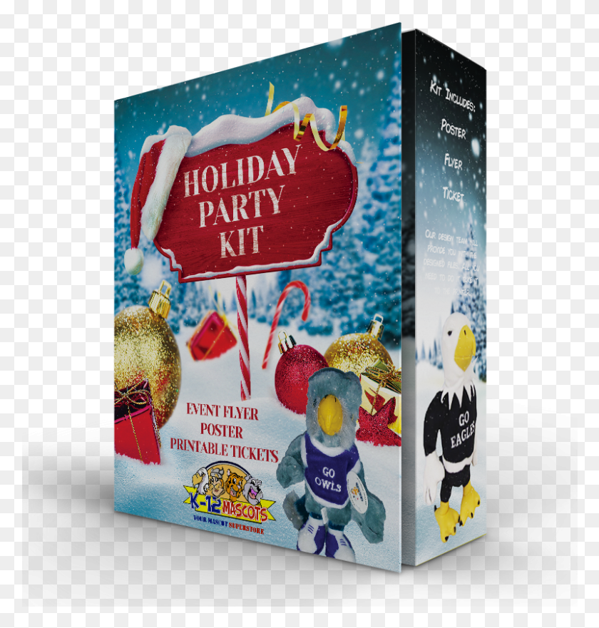 801x844 K12Mascots Holiday Party Kit Иллюстрация, Птица, Животное, Текст Png Скачать