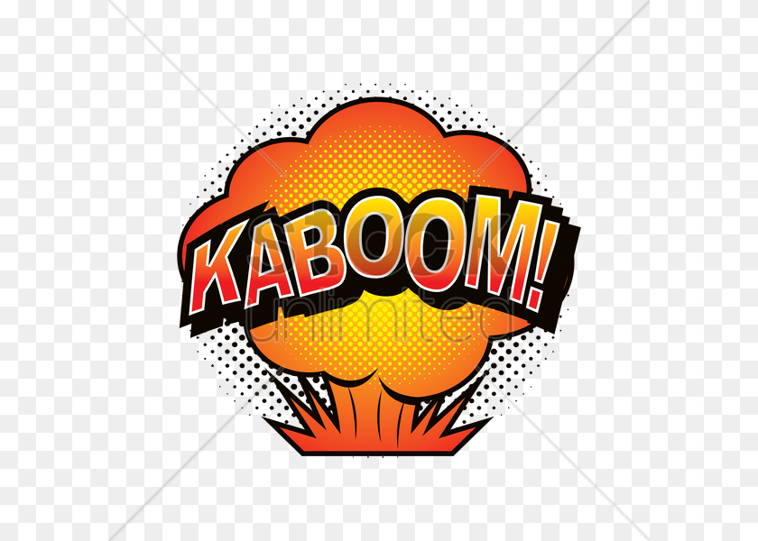 600x600 Kaboom Comic Speech Bubble Vector, Logo Clipart PNG