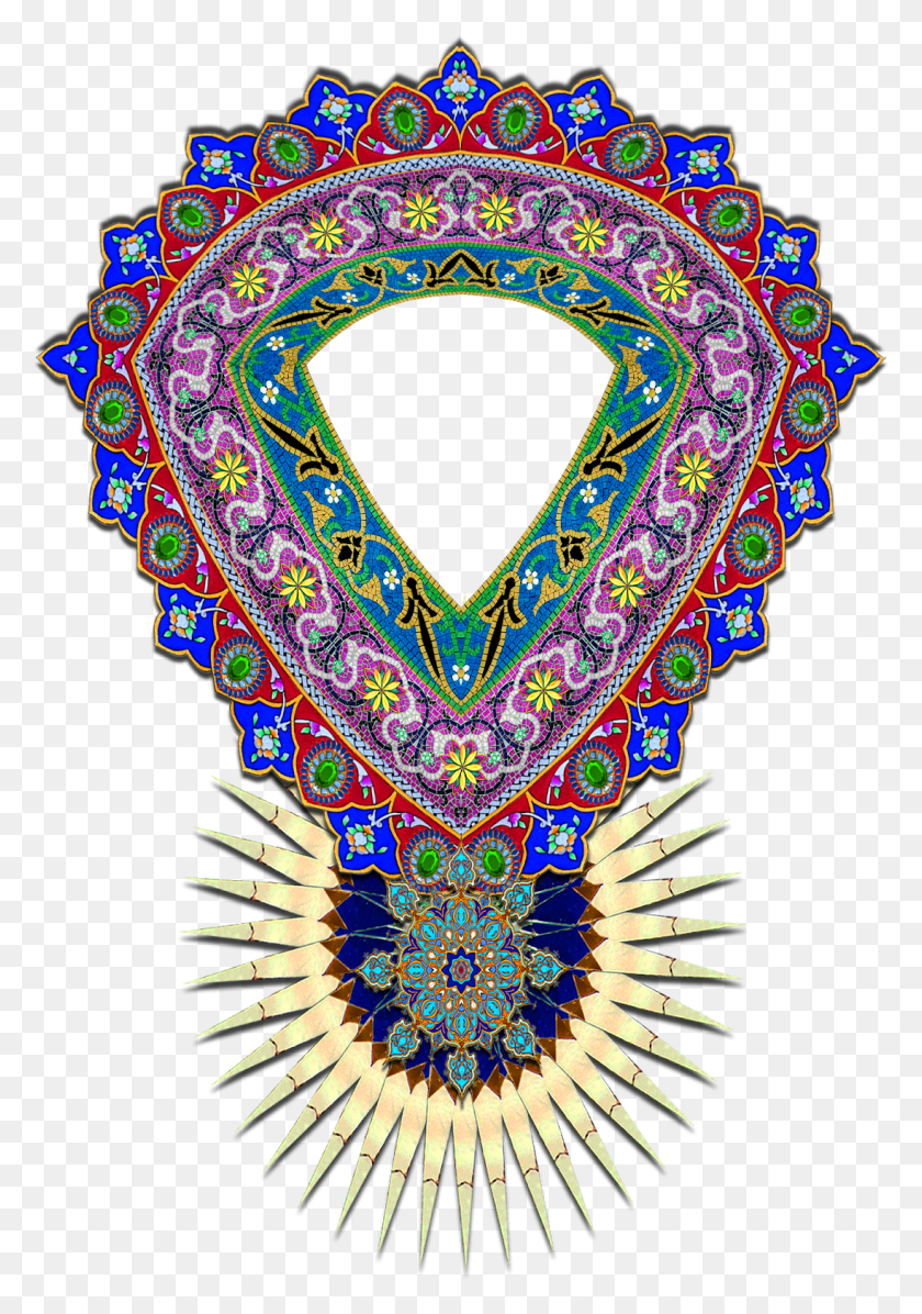 1098x1600 Diseño De Cuello Kaftan, Patrón, Ornamento, Fractal Hd Png