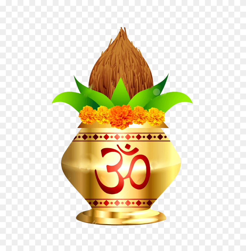 1196x1226 Kalash Vector With Om And Flower Kalash Images, Lamp, Wedding Cake, Cake HD PNG Download
