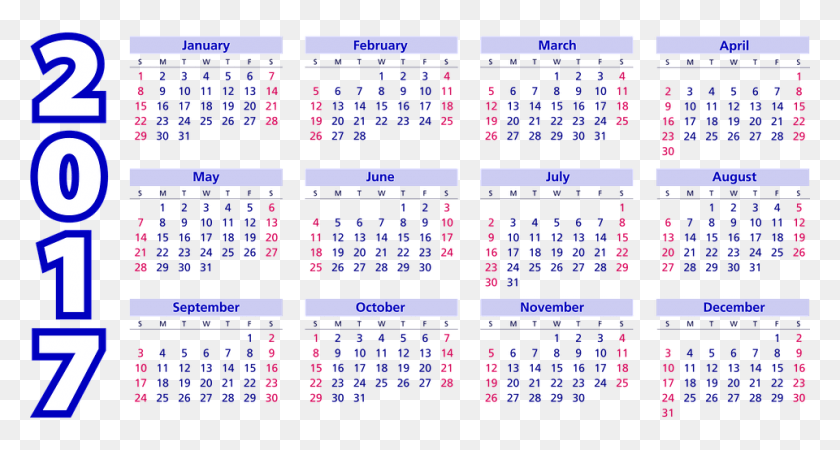 960x480 Календарь 2017 Календарь 2017, Текст, Календарь, Число Hd Png Скачать