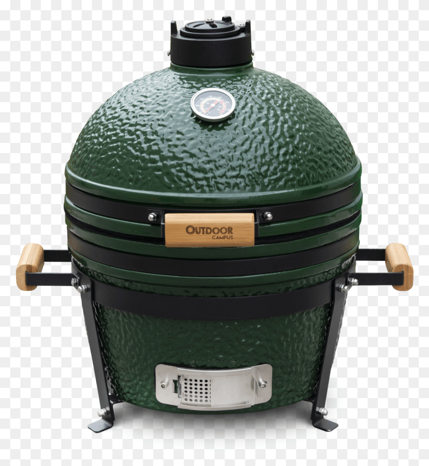 1392x1523 Kamado Grill 40 Green 49x54x48 Cm Barbecue Grill, Helmet, Clothing, Apparel HD PNG Download