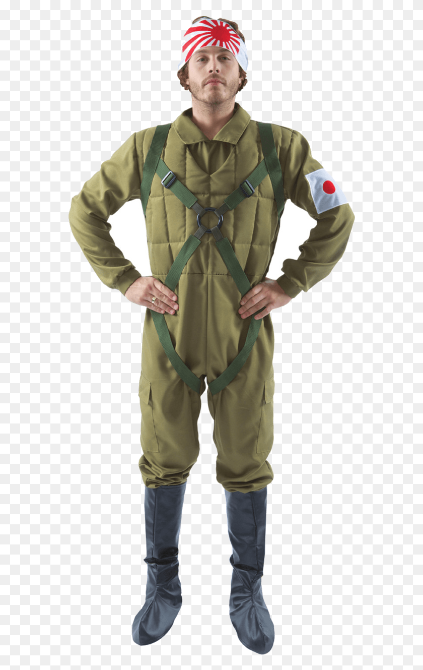 571x1269 Disfraz De Piloto Kamikaze, Persona, Humano, Uniforme Militar Hd Png