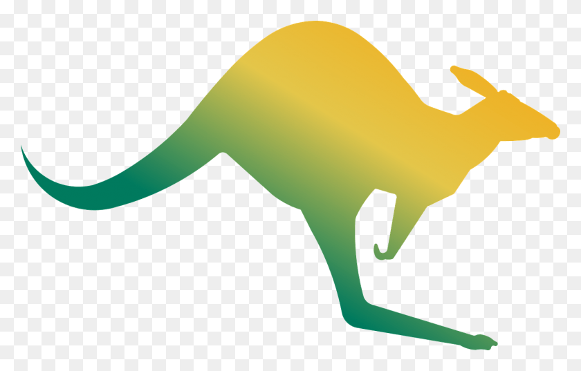 1280x784 Кенгуру Животное Прыжок Австралия Изображение Желтый И Зеленый Кенгуру, Млекопитающее, Дикая Природа, Лиса Hd Png Скачать