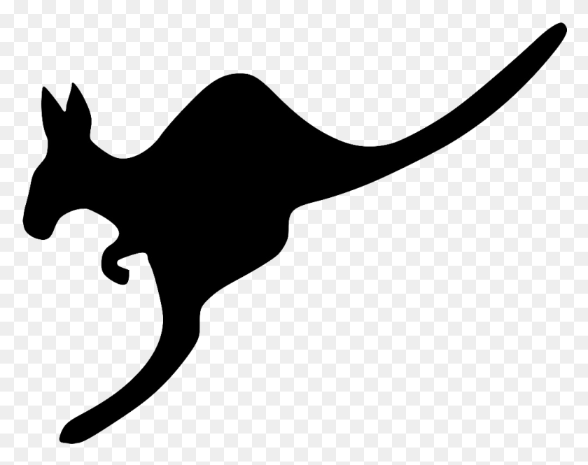 999x775 Kangaroo Jumping Transparent Image Free Jumping Animal Silhouette, Stencil, Mammal HD PNG Download