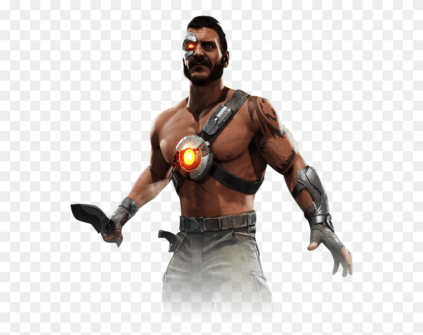 561x605 Kano Who First Appeared In The Original Mortal Kombat Action Figure, Person, Human, Skin HD PNG Download