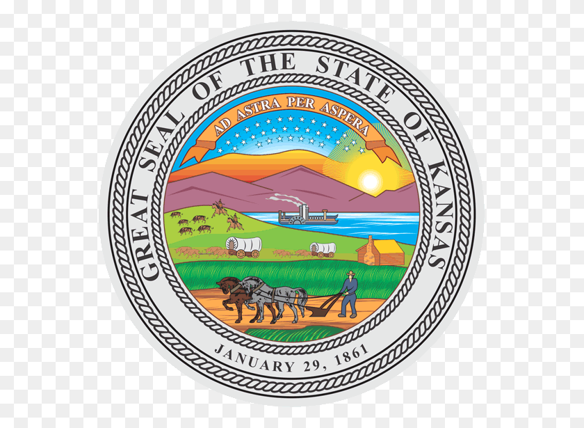555x555 Kansas State Seal Vector Kansas State Seal, Person, Human, Logo HD PNG Download