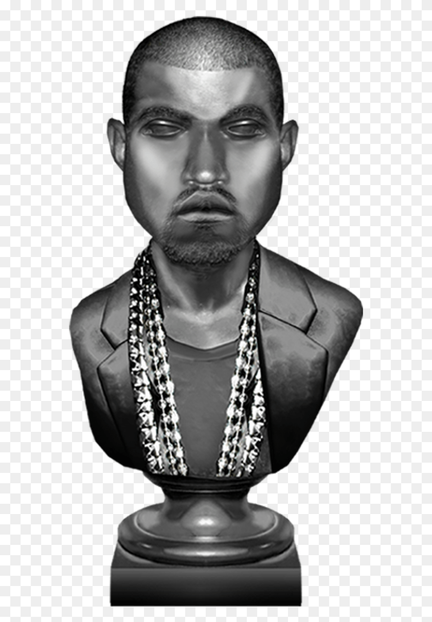 573x1150 Kanye West Bust, Face, Person, Human HD PNG Download