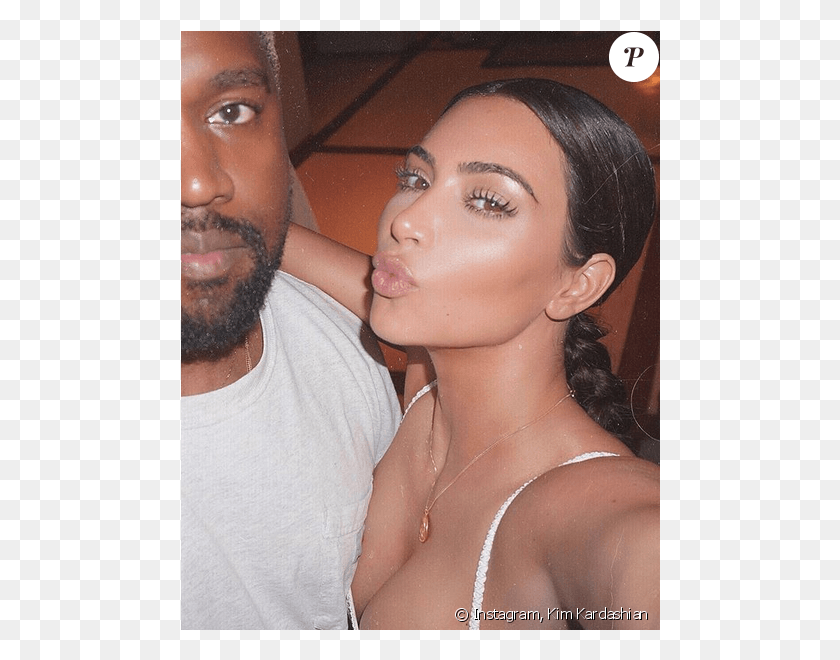 480x600 Kanye West Et Kim Kardashian, Face, Person, Human HD PNG Download