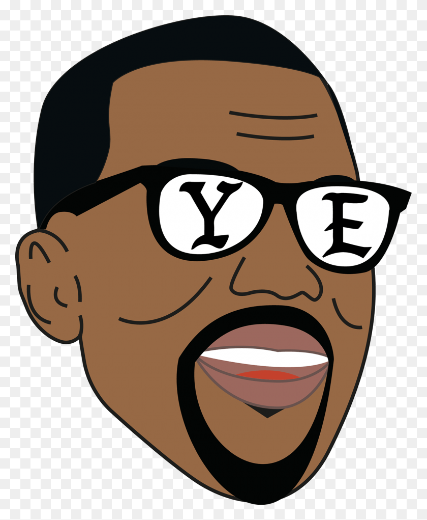 1200x1479 Kanye West Face Face Hip Hop Cartoon, Head, Sunglasses, Accessories HD PNG Download