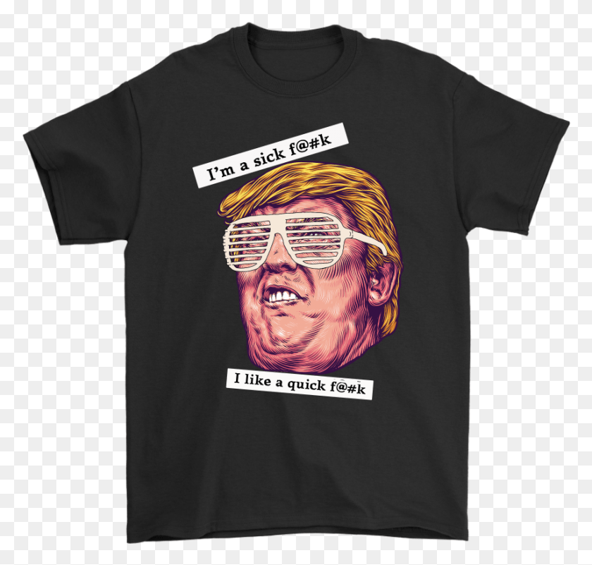 857x815 Kanye West Glasses On Donald Trump With I Love It Lyrics Michael Scott The Office T Shirt, Clothing, Apparel, T-shirt HD PNG Download