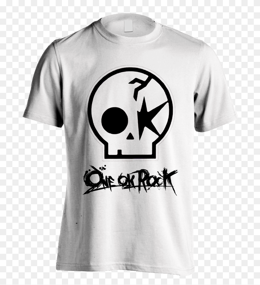 700x861 Kaos One Ok Rock Logo Putih Bomber Nose Art T Shirt, Clothing, Apparel, T-shirt HD PNG Download