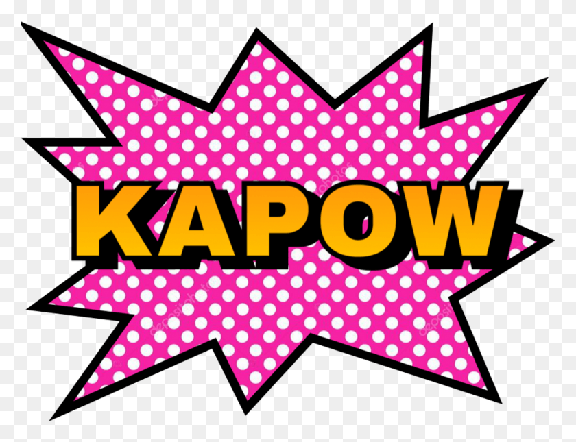 1018x764 Kapow Popart Freetoedit Clip Art, Texture, Polka Dot, Leisure Activities HD PNG Download
