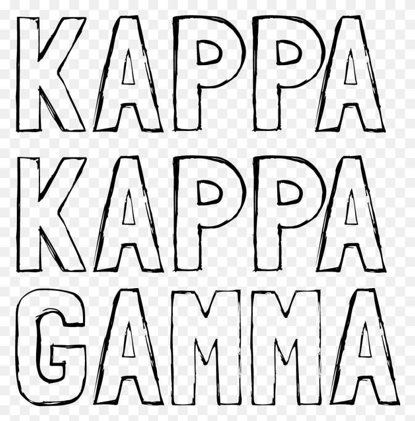 978x994 Kappa Kappa Gamma 5 Black And White, Gray, World Of Warcraft HD PNG Download