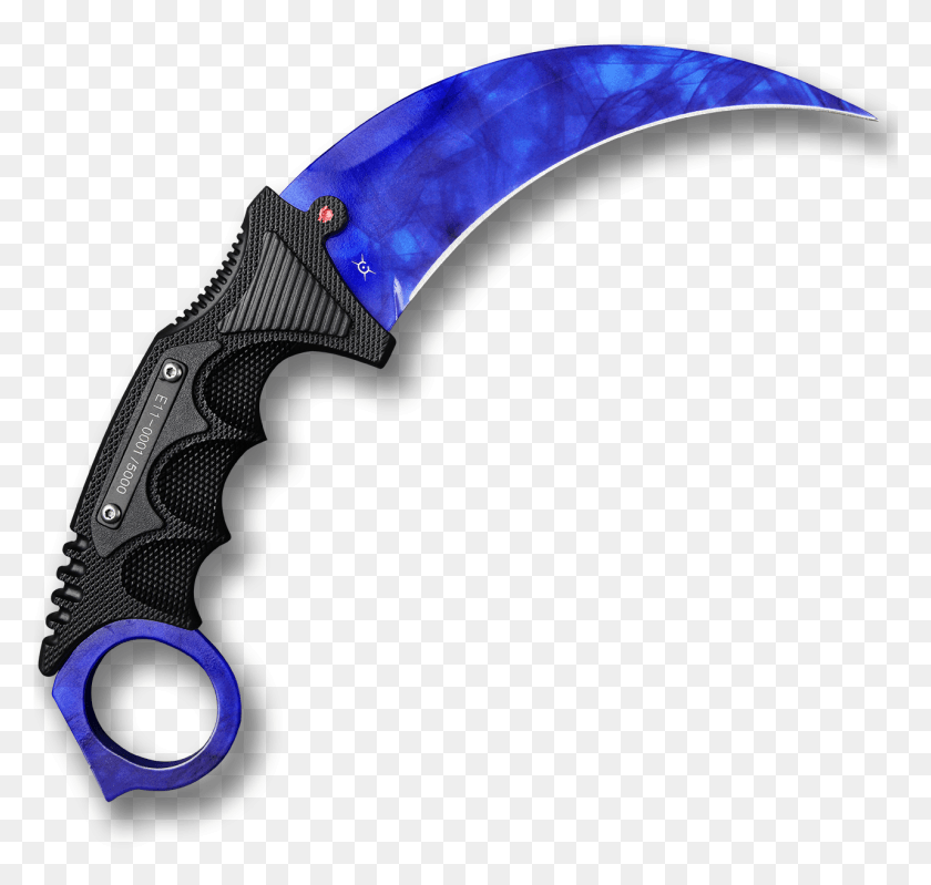 1281x1215 Karambit Elite Sapphire, Weapon, Weaponry, Knife HD PNG Download