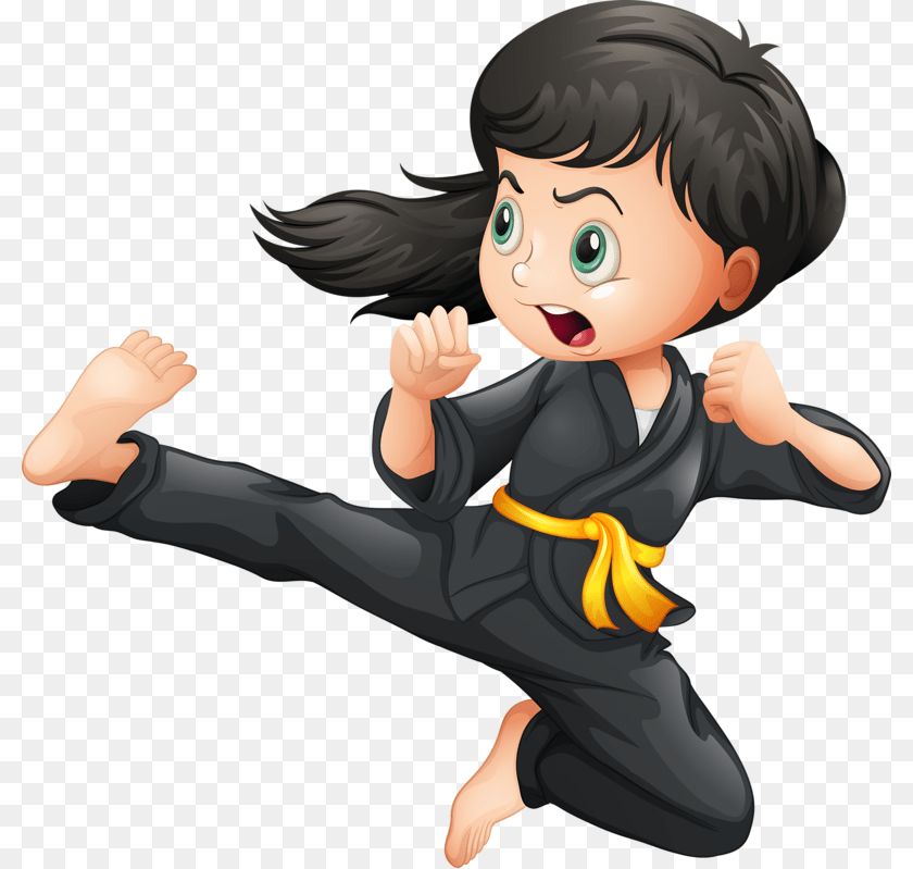 800x799 Karate Brave Child Cartoon Karate Kid, Baby, Person, Martial Arts, Sport Clipart PNG