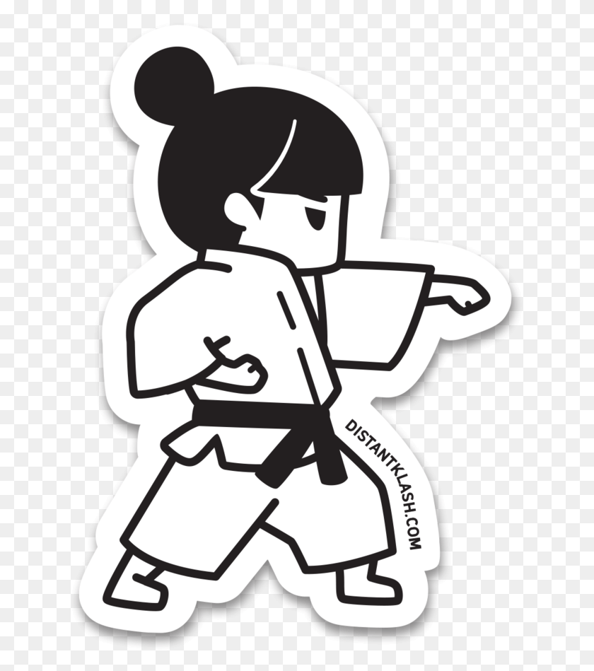 641x889 Karate Drawing At Getdrawings Karate Cartoon Girl, Stencil, Text, Grenade HD PNG Download
