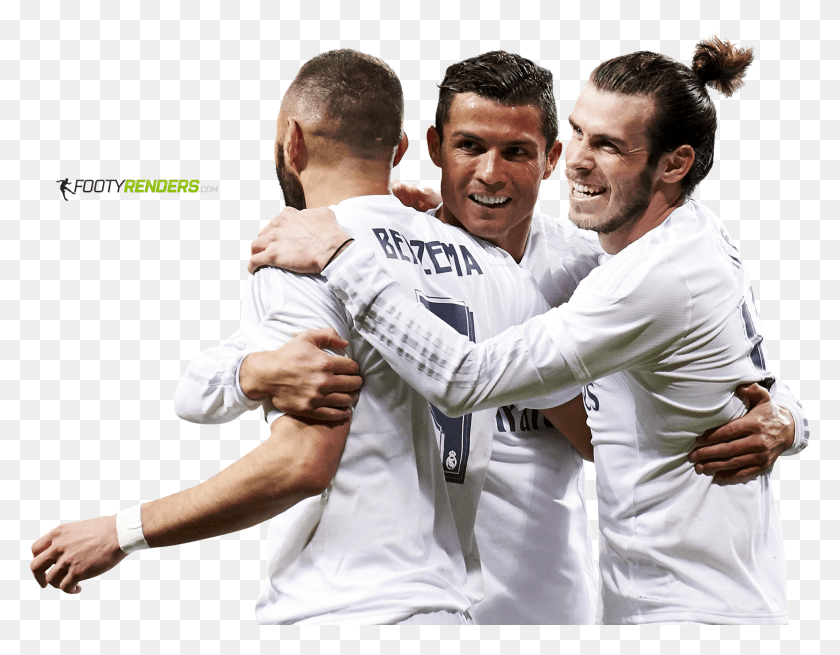 1966x1500 Karim Benzema Cristiano Ronaldo Amp Gareth Bale Render Ronaldo Bale Benzema, Person, Human, People HD PNG Download