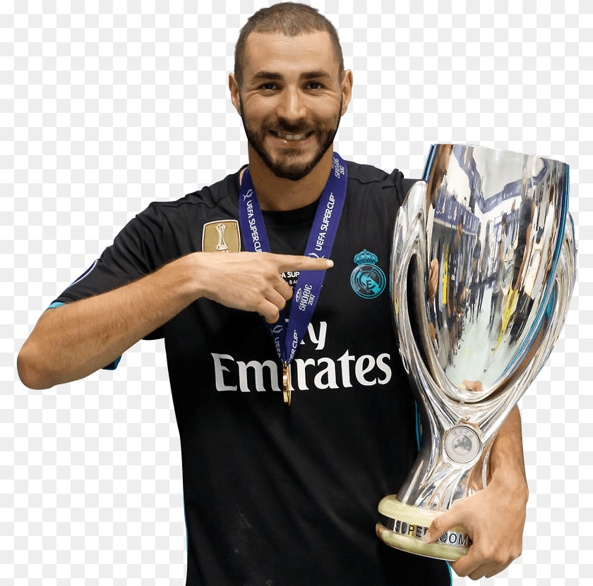 795x831 Karim Benzemarender Trophy, Adult, Male, Man, Person Clipart PNG