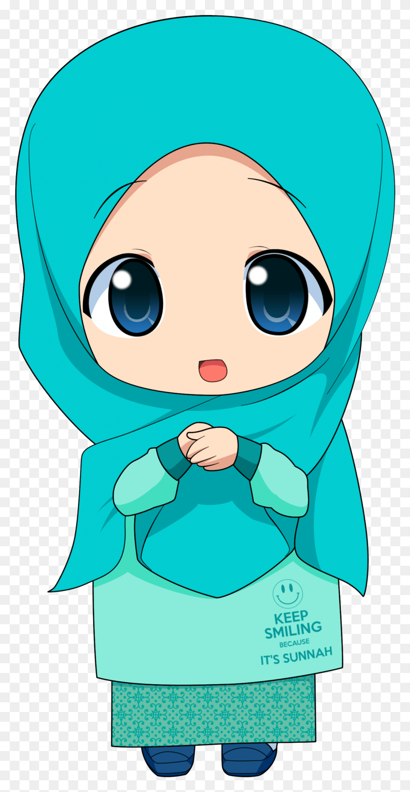1270x2548 Kartun Muslimah Anime Girl Hijab, Doll, Toy, Graphics HD PNG Download