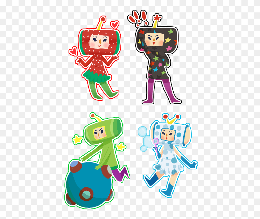442x646 Katamari Stickers I39ll Be Selling These Stickers At Cartoon, Person, Human, Graphics HD PNG Download