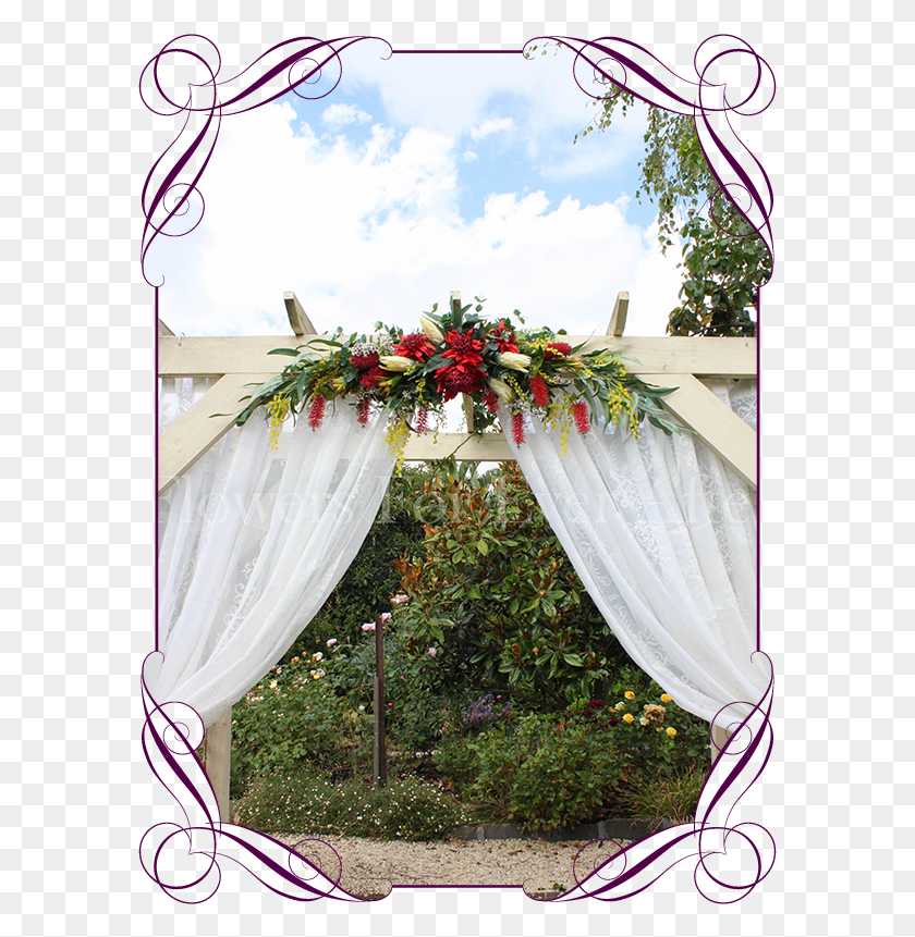 587x801 Katherine Wedding Arbor Arch Amp Table Decoration Garland, Plant, Person, Human HD PNG Download