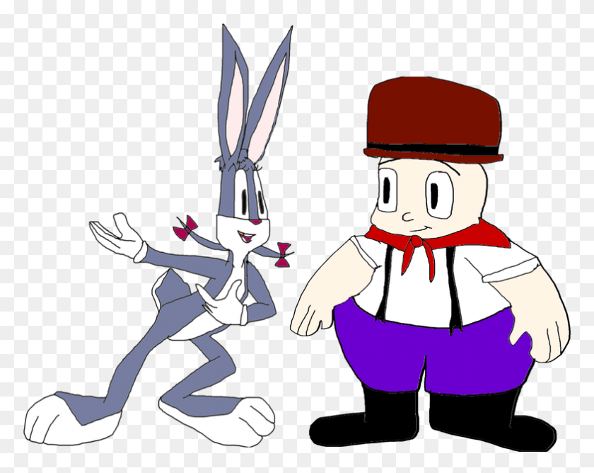 784x612 Katie Bunny The Wacky Wabbit And Elmer Fudd Katieturner Cartoon, Person, Human, Performer HD PNG Download