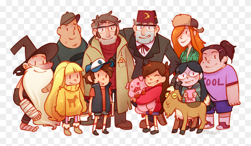 1196x656 Katie On Twitter Gravity Falls Pine Family, Person, Human, People HD PNG Download