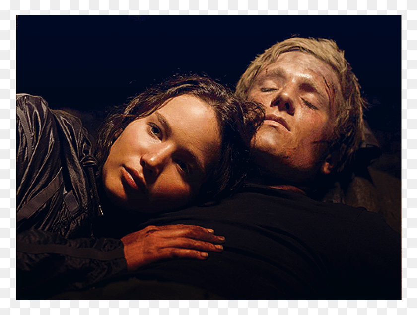 1526x1126 Katniss And Peeta Josh Hutcherson In The Hunger Games Hunger Games Peeta Cave, Face, Person, Clothing HD PNG Download