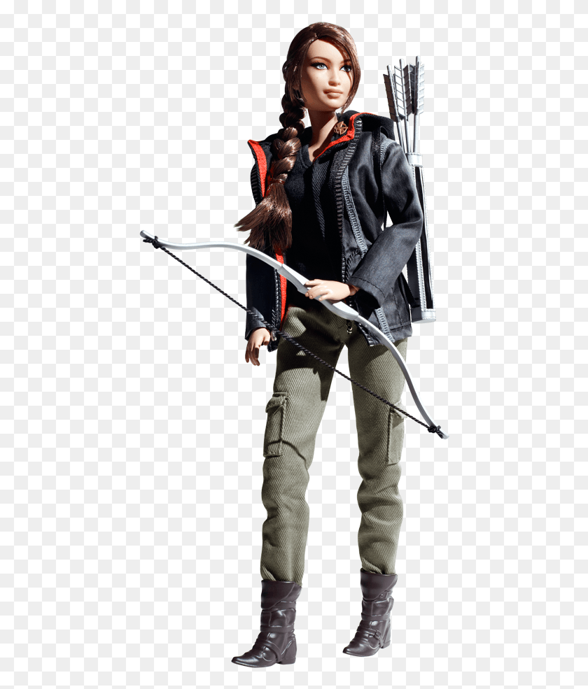 444x925 Katniss Everdeen Doll, Person, Human, Bow HD PNG Download