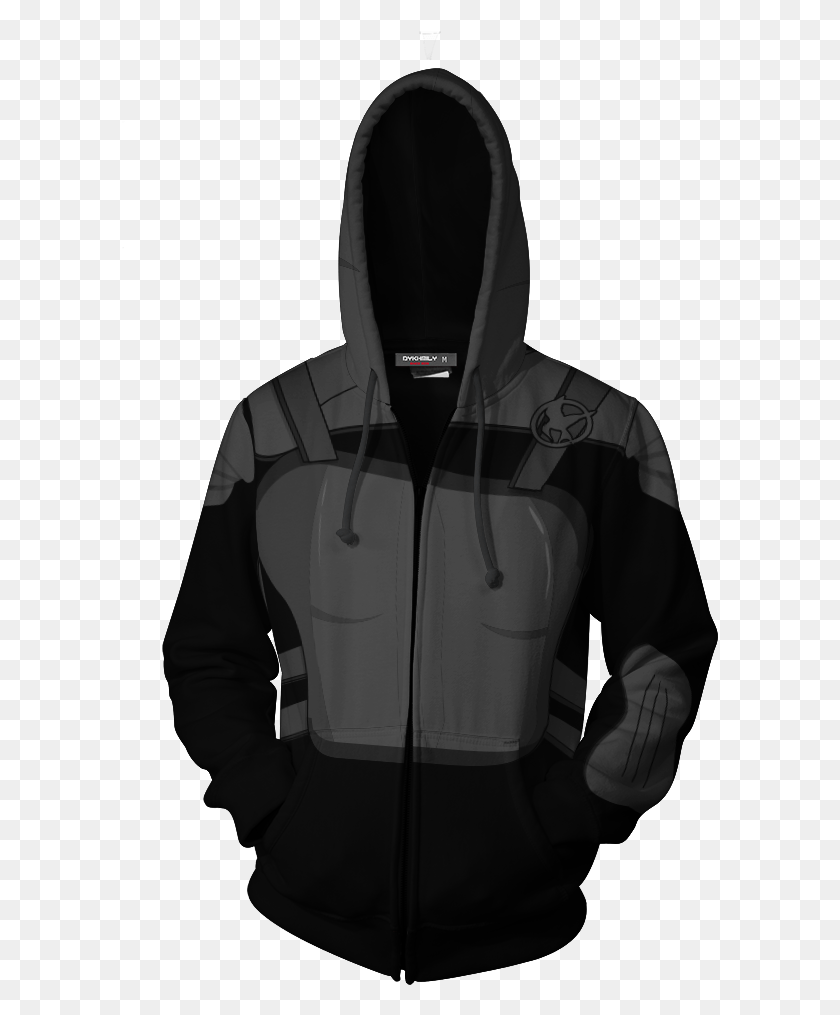 597x955 Katniss Everdeen The Hunger Games Black Suit Zip Up Devil May Cry 5 Vergil Cosplay, Clothing, Apparel, Sweatshirt HD PNG Download