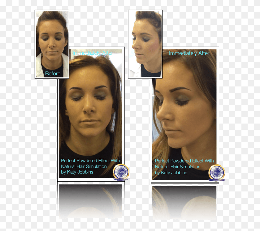 620x688 Katy Jobbins Permanent Makeup Perfect Powdered Effect Collage, Face, Person, Human HD PNG Download