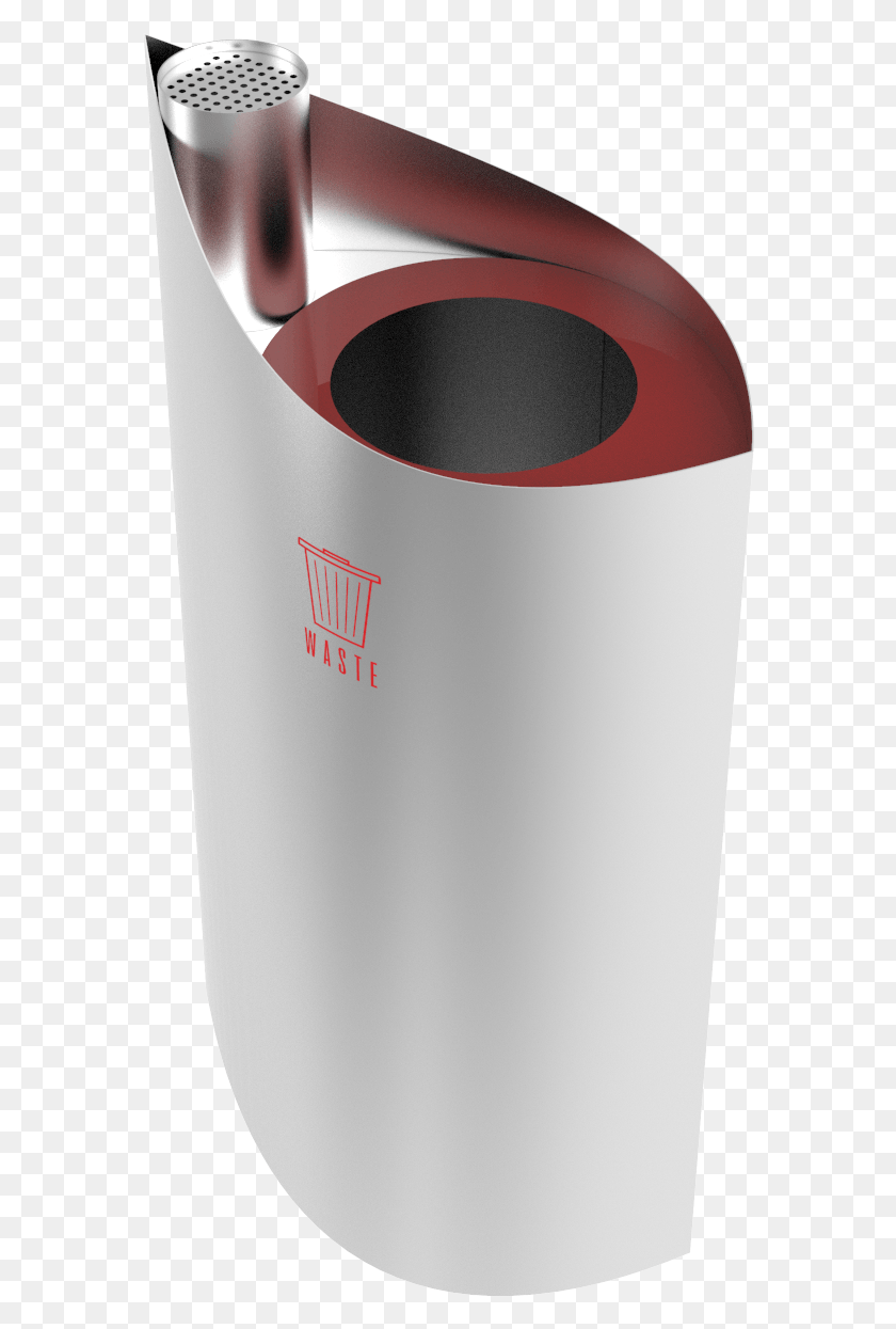 574x1185 Katyn Sst Urban Outdoor Stainless Steel Trash Bin With Tool Socket, Bottle, Shaker, Lamp HD PNG Download