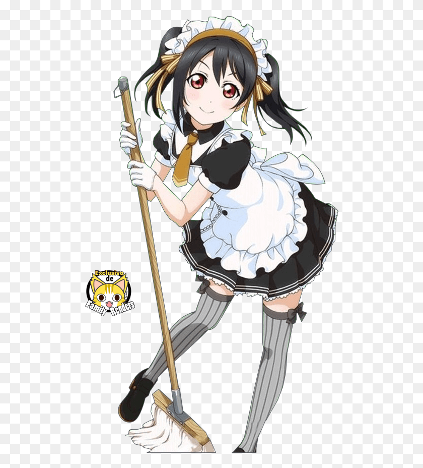 504x868 Kawaii Anime Maid Outfit, Person, Human, Book HD PNG Download