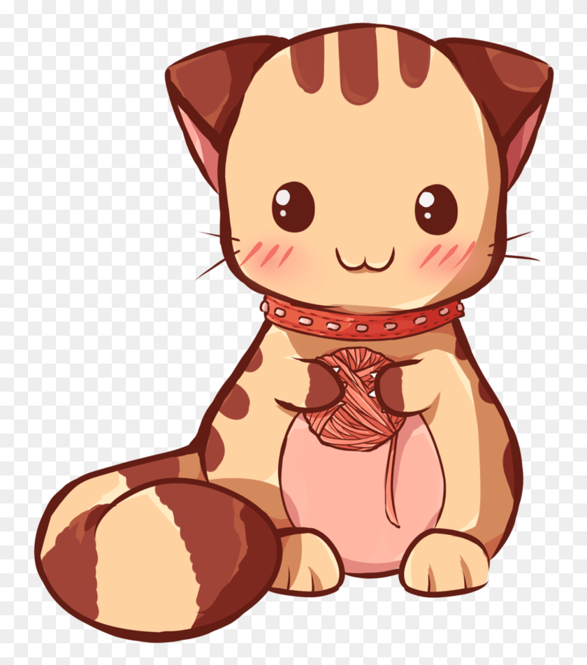 748x891 Kawaii Cat Cartoon Kawaii Animales Cute, Doll, Toy, Elf HD PNG Download
