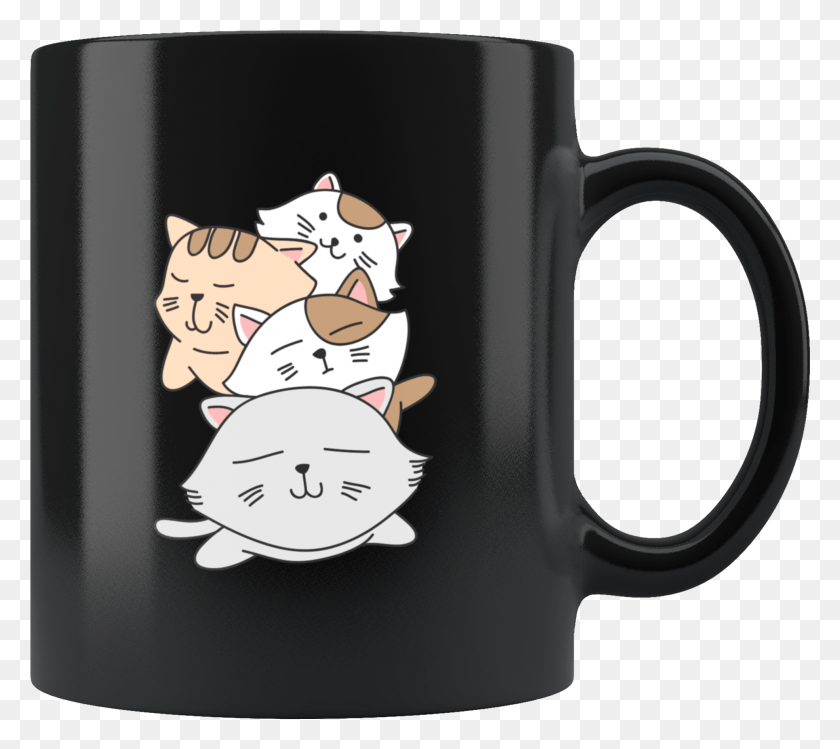 1931x1706 Kawaii Cat Pile Coffee Mug Mug, Coffee Cup, Cup HD PNG Download
