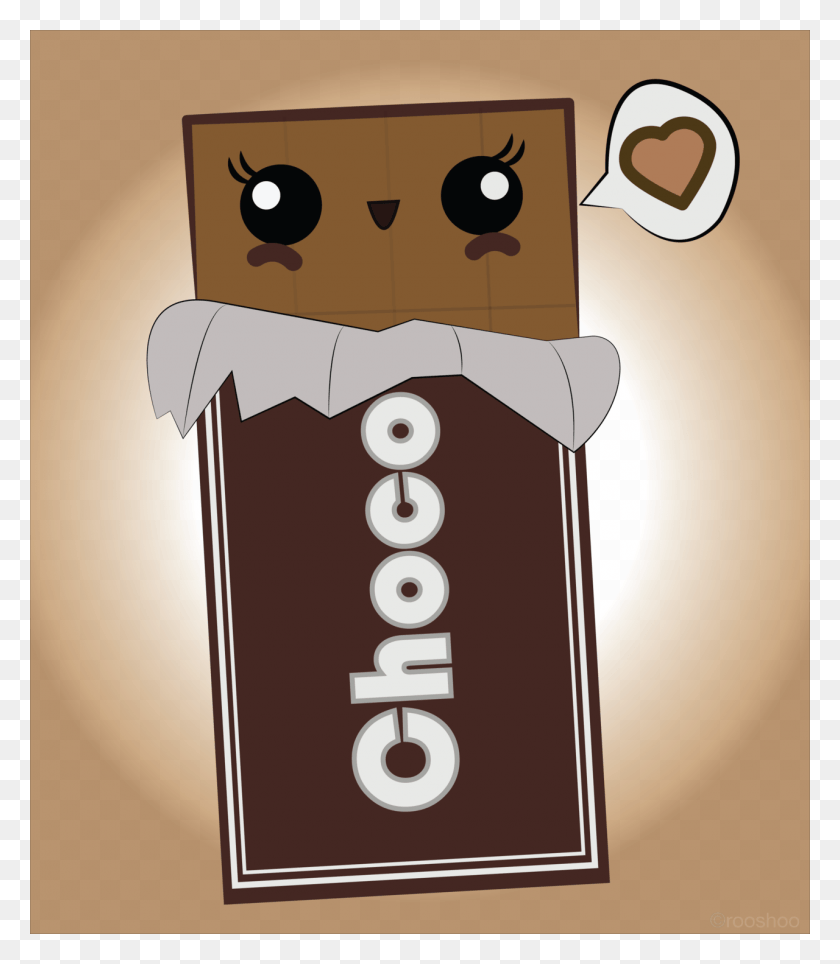 1280x1485 Kawaii Chocolate Bar By Rooshoo Kawaii Chocolate Bar, Label, Text, Food HD PNG Download