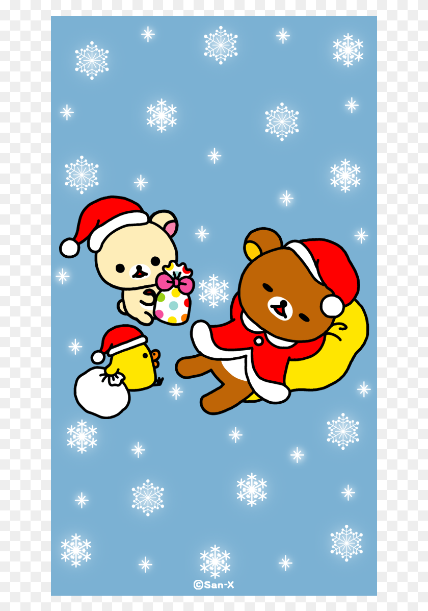 641x1137 Kawaii Christmas Wallpaper Rilakuma Christmas Background, Envelope, Giant Panda, Bear HD PNG Download