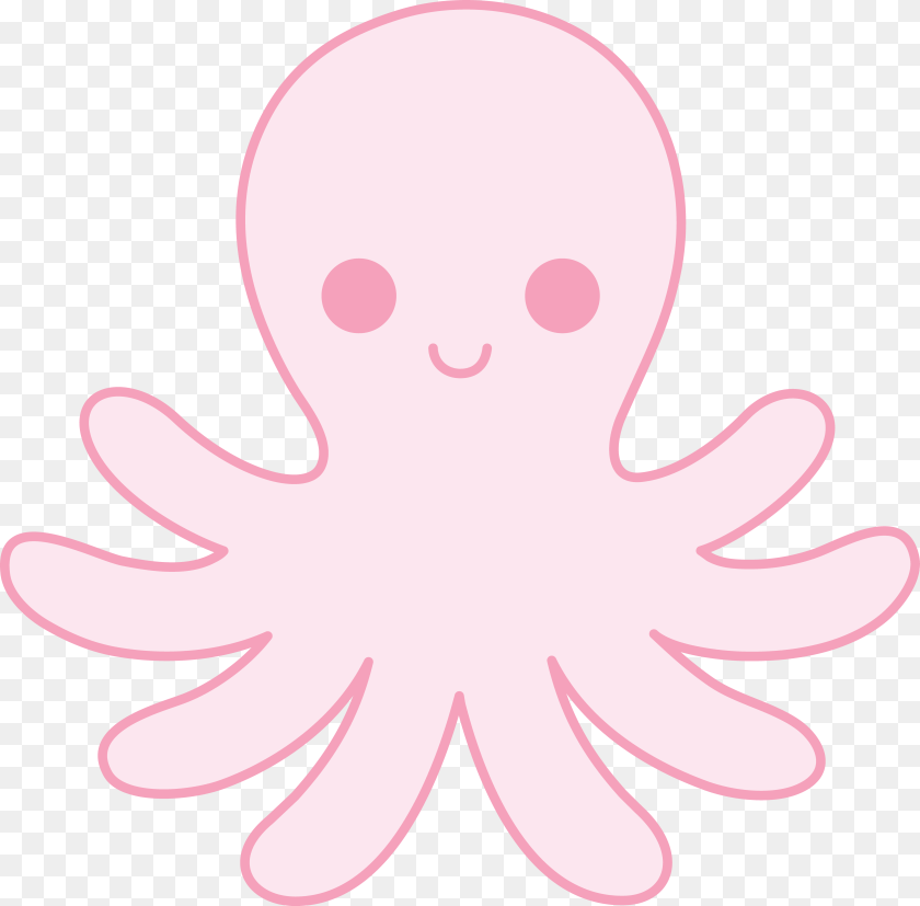 5258x5178 Kawaii Clipart Chibi Octopus Transparent PNG