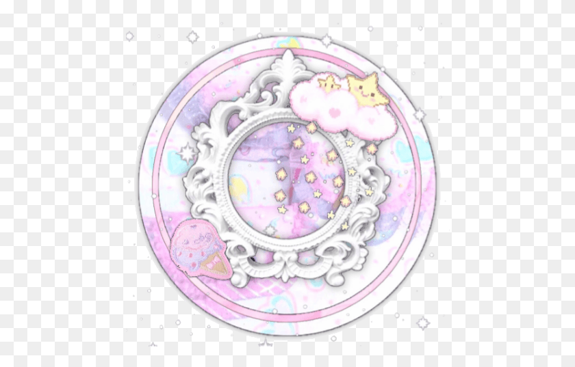 474x477 Kawaii Cute Pink Pastel Goth Soft Aesthetic Icons Ariana Grande Circle, Birthday Cake, Cake, Dessert HD PNG Download