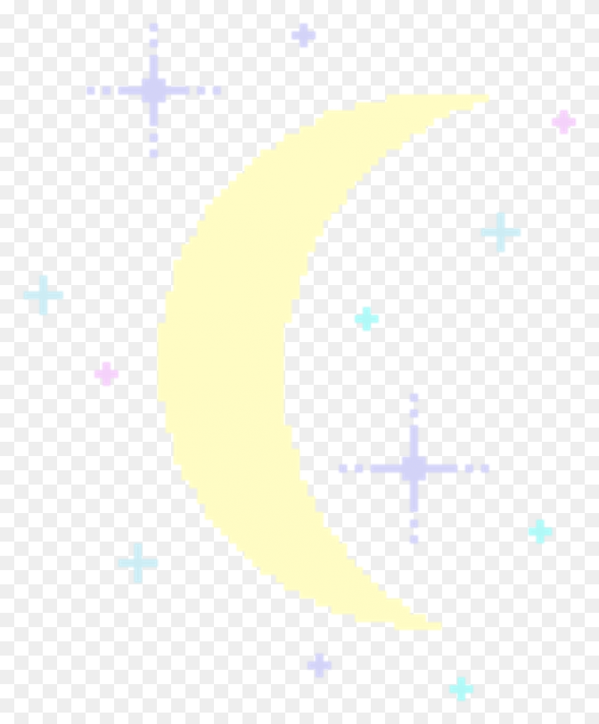 785x963 Descargar Png Kawaii Lindo Pixel Píxeles Magical Dreamy Pastel Art Pixel Luna Y Estrellas, Número, Símbolo, Texto Hd Png