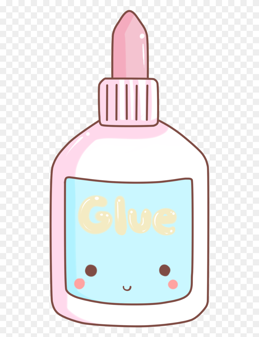 521x1032 Kawaii Glue Bottle Slime Kawaii, Лосьон, Косметика, Алюминий Png Скачать