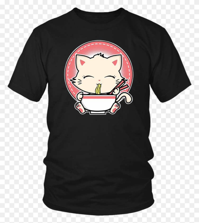 847x961 Kawaii Japanese Anime Cat Ramen T Shirt Dachshunds Your Wife My Wife, Clothing, Apparel, T-shirt HD PNG Download