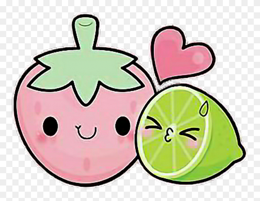 922x698 Kawaii Lemon Fresa Imagenes De Fresas Kawaii, Food, Plant, Sweets Hd Png Download