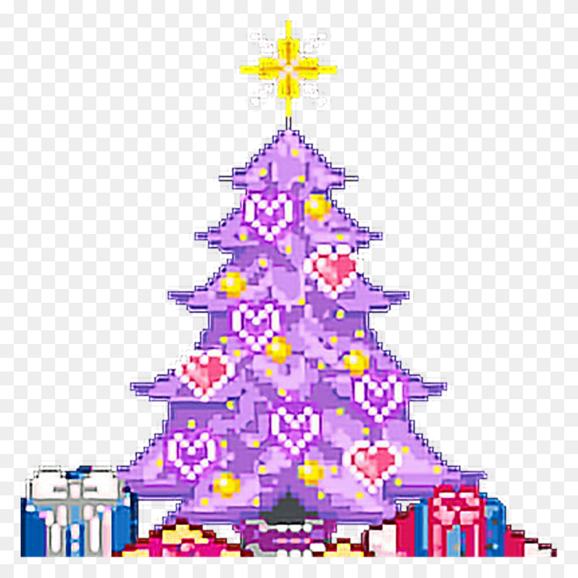 1024x1024 Kawaii Sticker Kawaii Christmas Tree Gif, Дерево, Растение, Орнамент Hd Png Скачать