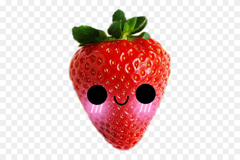 360x500 Kawaii Strawberry Strawberries Kawaiifood Kawaiistrawberry Клубника, Фрукты, Растение, Еда Hd Png Скачать