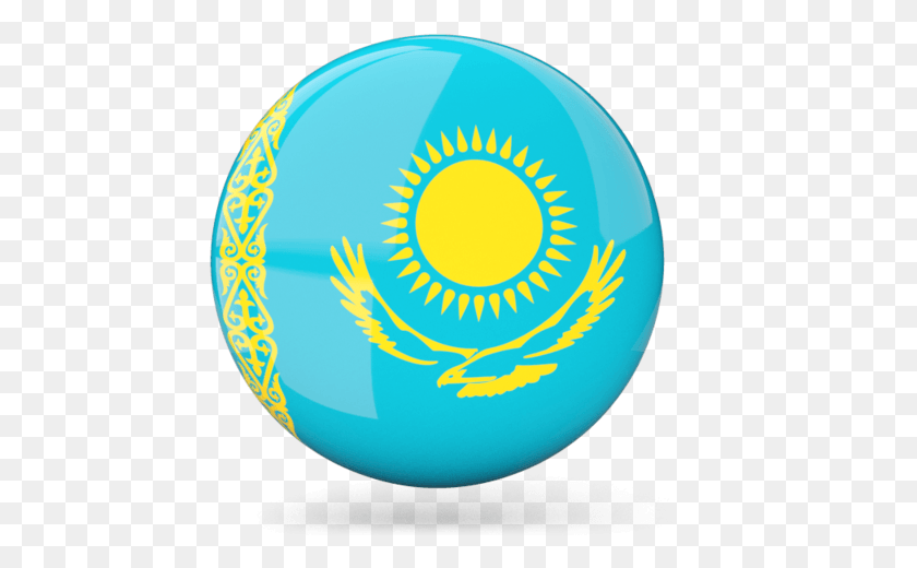 458x460 Kazakhstan Flag Round Icon, Astronomy, Outer Space, Space HD PNG Download