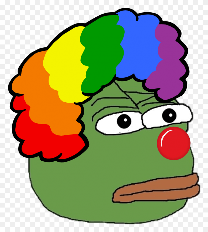 871x982 Kb Clown Pepe, Graphics, Face HD PNG Download