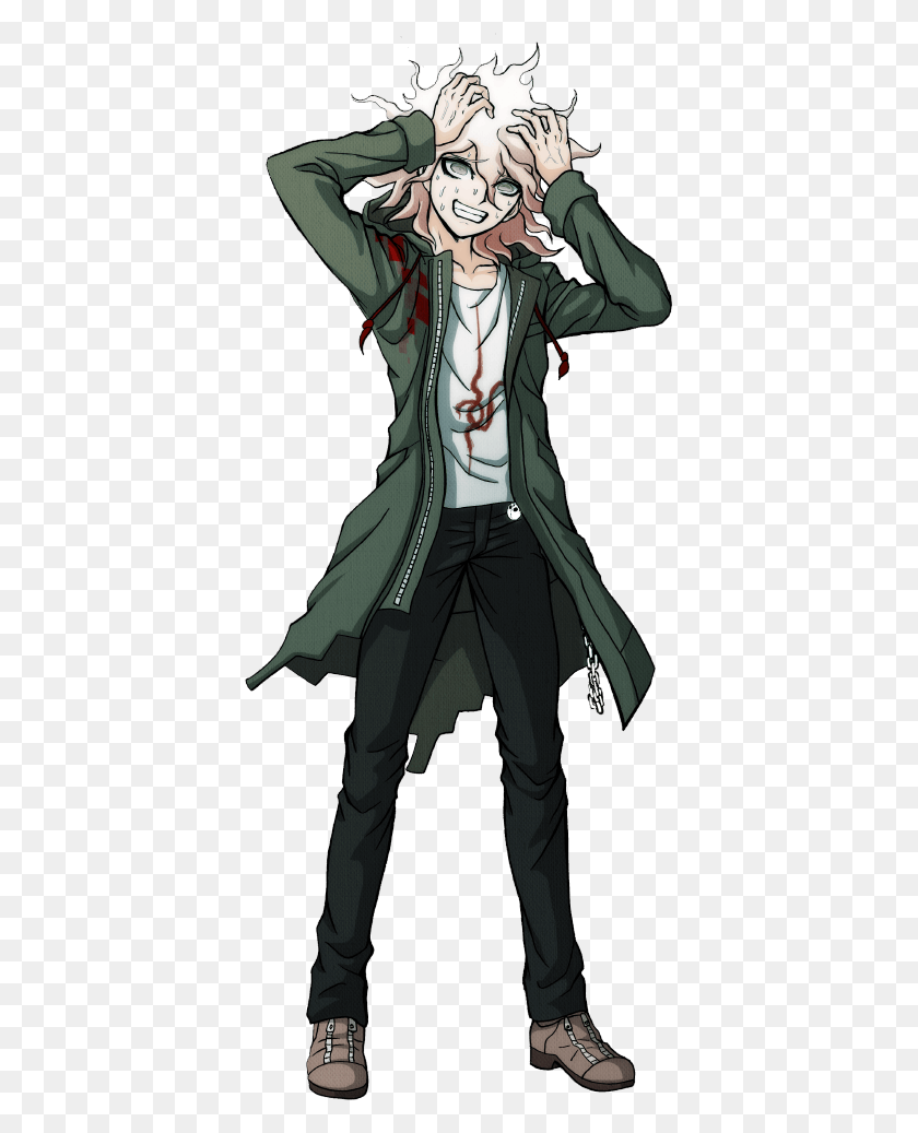 391x977 Kb Nagito Full Body Sprites, Clothing, Apparel, Person HD PNG Download