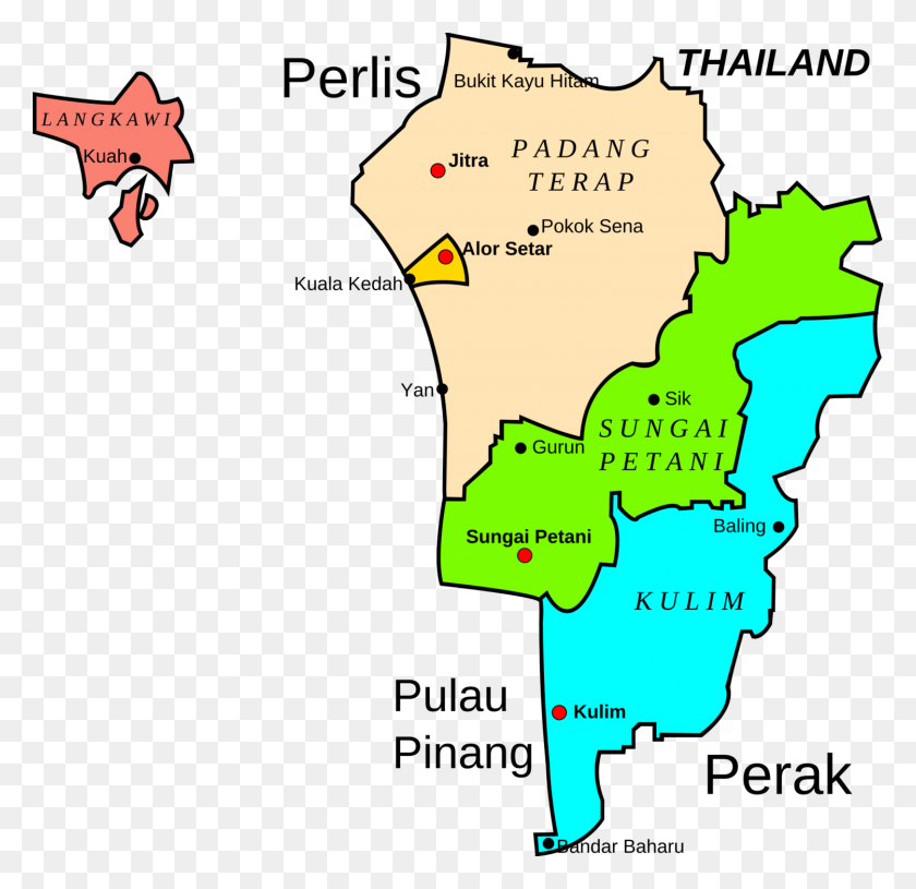 1500x1453 Kedah Md In Clipart Map Map Of Kedah, Диаграмма, Участок, Атлас Hd Png Скачать
